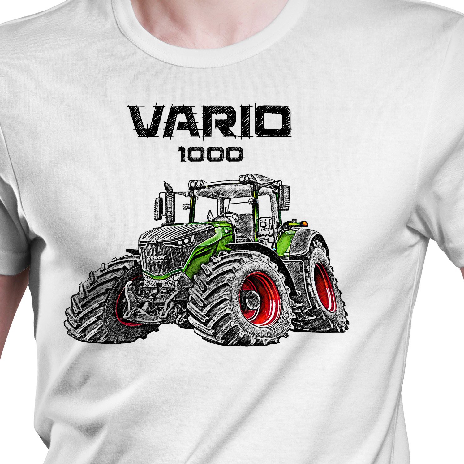 White T-shirt with Fendt Vario-1000