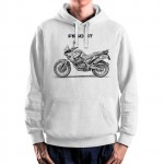 White T-shirt with BMW F650 ST for motorcycles enthusiast