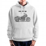 White T-shirt with Harley Davidson Heritage for motorcycles enthusiast