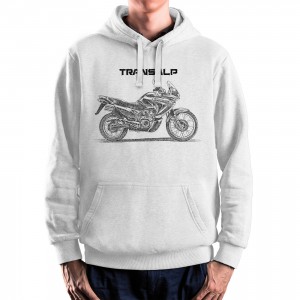 White T-shirt with Honda Transalp XL 650  for motorcycles enthusiast