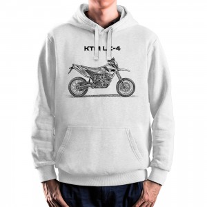 White T-shirt with KTM LC-4 for motorcycles enthusiast