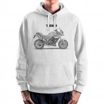 White T-shirt with Triumph Tiger 1050 for motorcycles enthusiast
