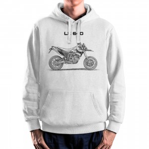 White T-shirt with KTM LC 640 for motorcycles enthusiast