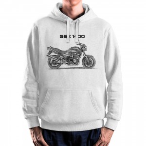 White T-shirt with Suzuki GSX 1400 for motorcycles enthusiast