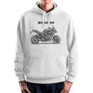 White T-shirt with BMW S1000 XR for motorcycles enthusiast