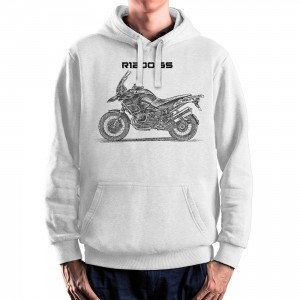 White T-shirt with BMW R1200 GS for motorcycles enthusiast