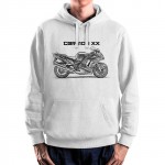 White T-shirt with Honda CBR 1100 XX for motorcycles enthusiast
