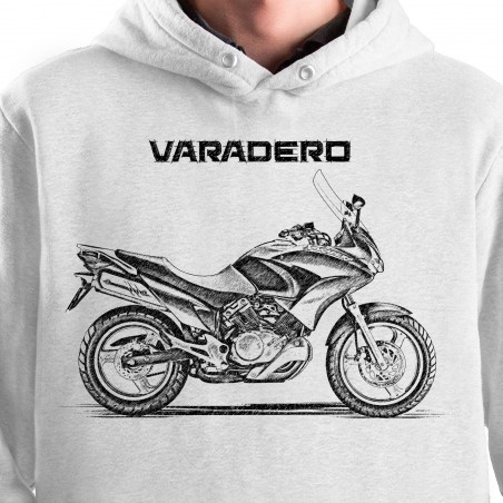 White T-shirt with Honda Varadero FL. Gift for motorcyclist.