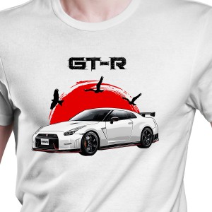 White T-shirt with Nissan GT-R Nismo Best for gift. Japan Cars Lovers.