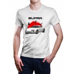 White T-shirt with Toyota Supra for Japan Car enthusiast