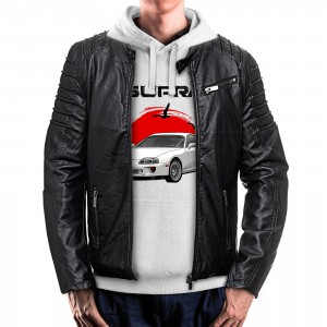 Gift for japancars lovers with jacket. Toyota Supra