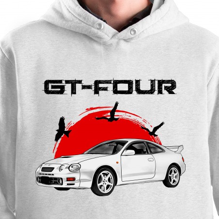 Hoodie with rice rocket Toyota Celica GT-FOUR